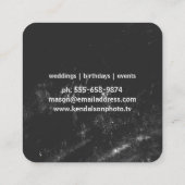 Square Chalkboard fotografie Vierkante Visitekaartje (Achterkant)