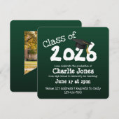 Square Chalkboard Graduation Kaart (Voorkant / Achterkant)