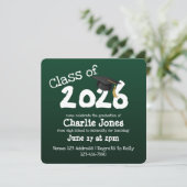 Square Chalkboard Graduation Kaart (Staand voorkant)