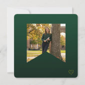 Square Chalkboard Graduation Kaart (Achterkant)