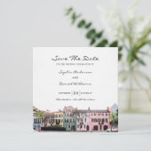 Square Charleston Rainbow Row sparen de datum Kaart (Staand voorkant)