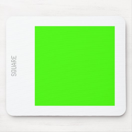 Square - Chartreuse Green en White Muismat (Voorkant)