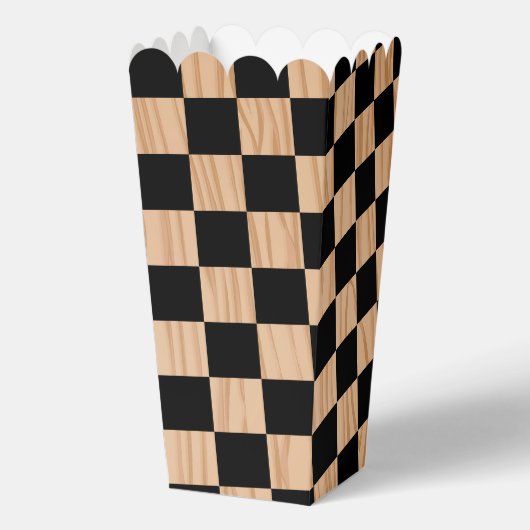 Square Checkers Design Popcorn Bedankdoosjes (Voorkant)