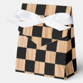 Square Checkers Design Tent Favor Boxes for Celebr Bedankdoosjes (Voorkant)