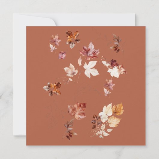 Square Cinnamon Herfst Bridal Brunch & Bubbly Kaart (Achterkant)