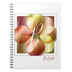 Square Circles Monogram Notitieboek