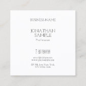 Square Classy Simple Modern Professional Trendy Vierkante Visitekaartje (Voorkant)