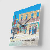 SQUARE CLOCK VAN DE HOEK IN VENSLOW ARIZONA VIERKANTE KLOK (Hoek)