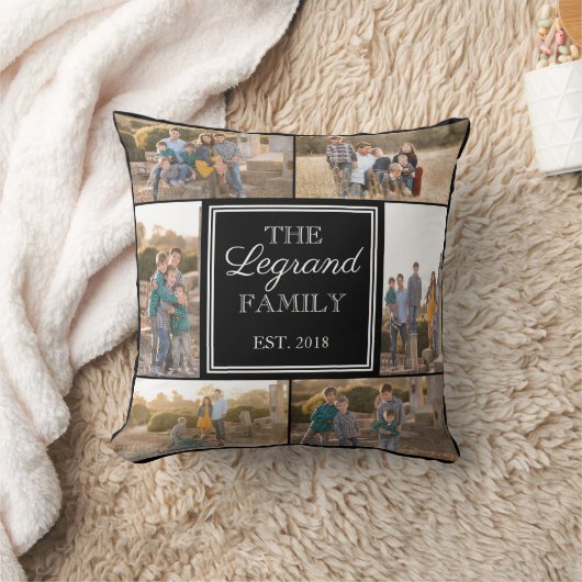 Square Collage Custom Photo Sierkussen (Deken)