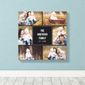 Square Collage Custom Photo Wrapped Canvas (Insitu (Houten vloer))