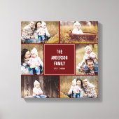 Square Collage Custom Photo Wrapped Canvas (Voorkant)