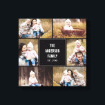 Square Collage Custom Photo Wrapped Canvas Afdruk<br><div class="desc">Pas dit canvas aan met je trouwfoto's om een wandkunst te creëer voor altijd. De achtergrondkleur kan online (aan om het even welke kleur worden aangepast!</div>