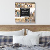 Square Collage Custom Photo Wrapped Canvas Afdruk (Insitu (Slaapkamer))