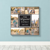 Square Collage Custom Photo Wrapped Canvas Afdruk (Insitu (Houten vloer))