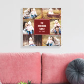 Square Collage Custom Photo Wrapped Canvas Afdruk (Insitu (Woonkamer))