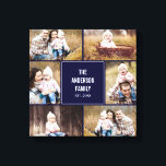 Square Collage Custom Photo Wrapped Canvas Afdruk<br><div class="desc">Pas dit canvas aan met je trouwfoto's om een wandkunst te creëer voor altijd. De achtergrondkleur kan online (aan om het even welke kleur worden aangepast!</div>