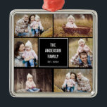 Square Collage Editable Color Photo Ornament<br><div class="desc">Houd uw toetsen veilig en spectaculair met een persoonlijke sleutelhanger. Ontworpen door: Berry Berry Sweet,  Modern Stationery en Personalized Gifts. Bezoek onze website op www.berryberrysweet.com om onze volledige productlijnen te bekijken.</div>