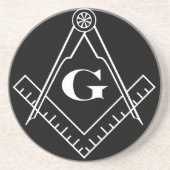 Square & Compass Coaster Zandsteen Onderzetter (Voorkant)