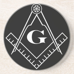 Square & Compass Coaster Zandsteen Onderzetter