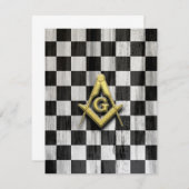 Square Compass en Checkers Bedankkaart (Voorkant / Achterkant)