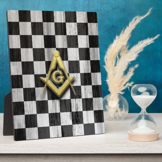 Square Compass en Checkers Fotoplaat (Zijkant)