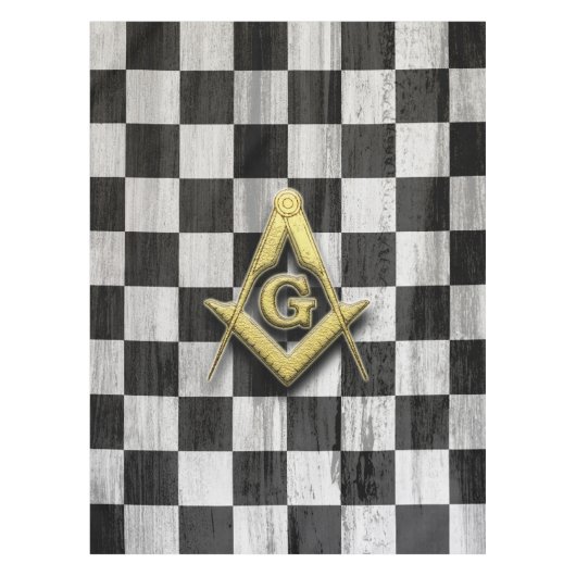 Square Compass en Checkers Tafelkleed (Voorkant)