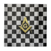 Square Compass en Checkers Tegeltje (Voorkant)