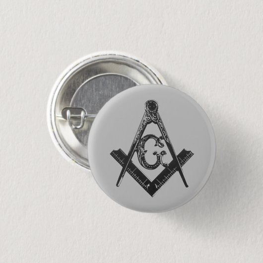 Square & Compass Pin Button (Voorkant /achterkant)
