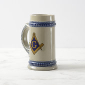 Square & Compass Stein Bierpul (Voorkant links)