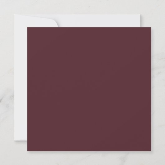 Square Copper Geometric Burgundy Blue Wedding Kaart (Achterkant)