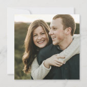 Square Copper Geometric Navy Blue Floral Foto Kaart (Achterkant)