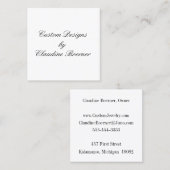 Square Crafter, juwelen, Product, visitekaartjes (Voorkant / Achterkant)