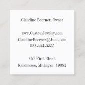 Square Crafter, juwelen, Product, visitekaartjes (Achterkant)