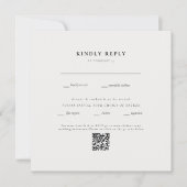 Square Cream Wedding QR Code II RSVP (Voorkant)