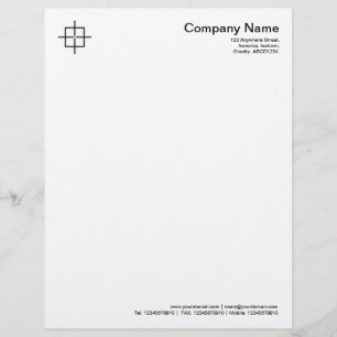 Square Crosshairs - zwart Gepersonaliseerd Briefhoofd