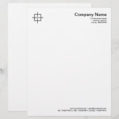 Square Crosshairs - zwart Gepersonaliseerd Briefhoofd (Voorkant / Achterkant)