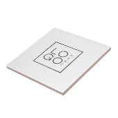 Square Custom Business Logo Branded Bedrijf Tegeltje (Zijkant)