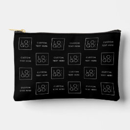 Square Custom Business Logo Text Black Achtergrond Etui