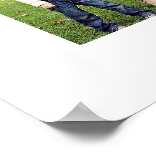 Square Custom Family 4-fotoafdrukken Poster (Hoek)