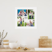 Square Custom Family 4-fotoafdrukken Poster (Keuken)