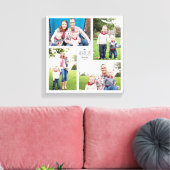 Square Custom Family 4-Photo Canvas (Insitu (Woonkamer))