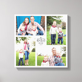 Square Custom Family 4-Photo Canvas