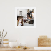 Square Custom Family Pet 4-fotoafdrukken Poster (Keuken)