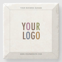 Square Custom Marble Onderzetter Company Logo Bran