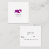 Square Custom Salon Appointment Card Vierkante Visitekaartje (Voorkant / Achterkant)