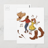 Square Dance Briefkaart (Voorkant / Achterkant)