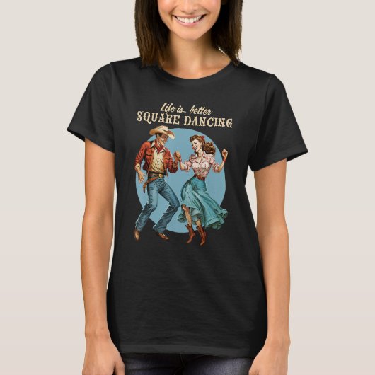 Square Dance Country Western Dans T-shirt (Voorkant)
