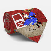 Square Dance Couple Barn Dance Stropdas (Opgerold)
