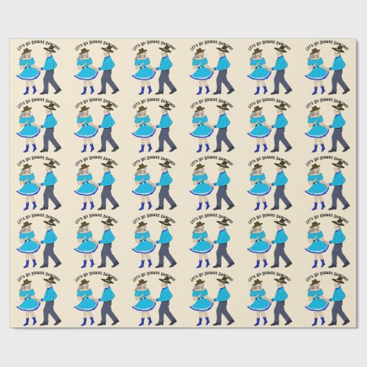 Square Dance Couple Cadeaupapier (Vlak)
