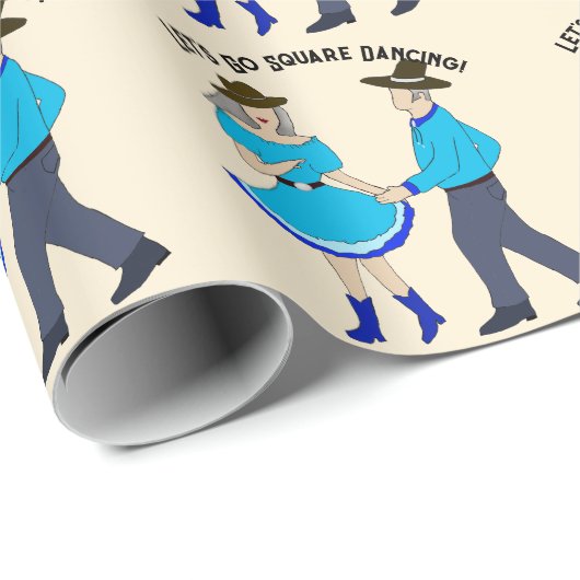 Square Dance Couple Cadeaupapier (Rol Hoek)